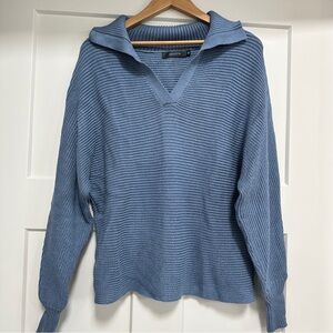 NEW V-neck Long Sleeve Ribbed Knit Sweater Size M